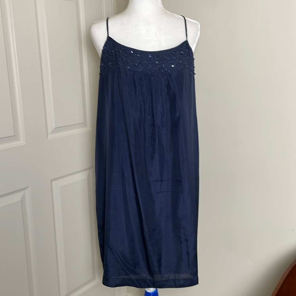 Eileen Fisher: Lined Silk Habutai Slip Dress with Sequins